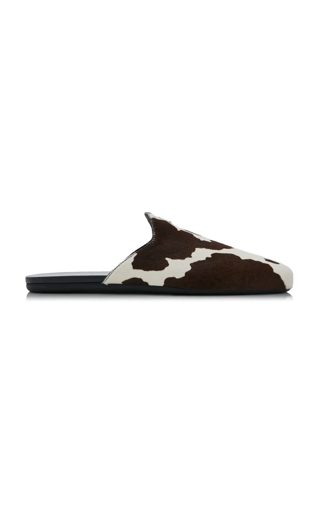 Printed Pony Hair Mules