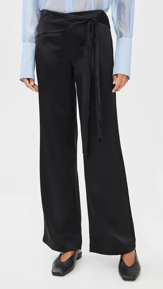 Mina Satin Tie Pants