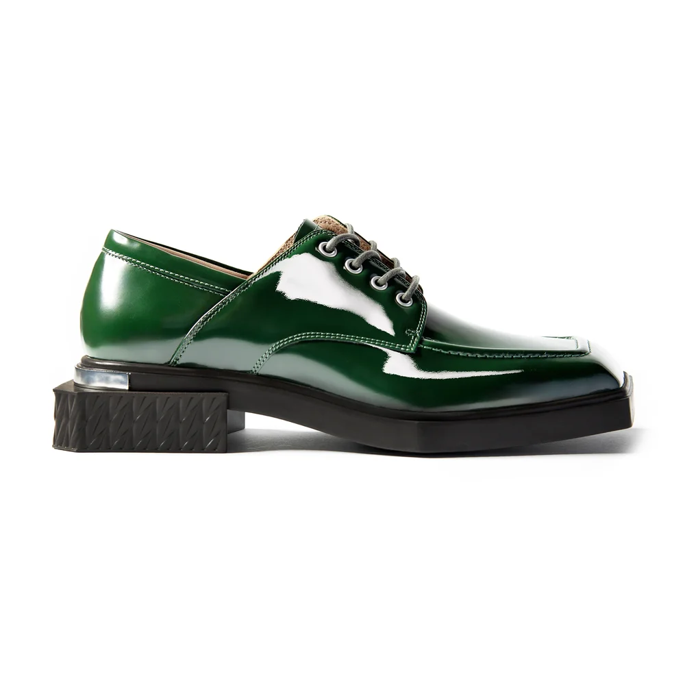 ADIEU BEING Leather Shoes in MOSS