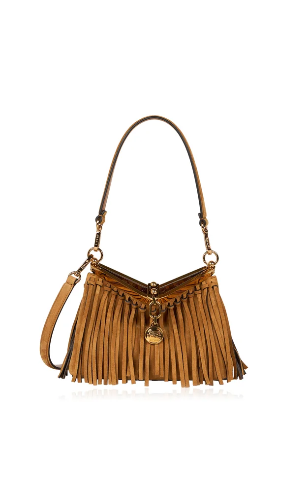 Small Leather Fringed Shoulder Bag