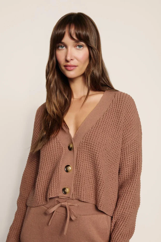 Recycled Sweater Cropped Cardigan