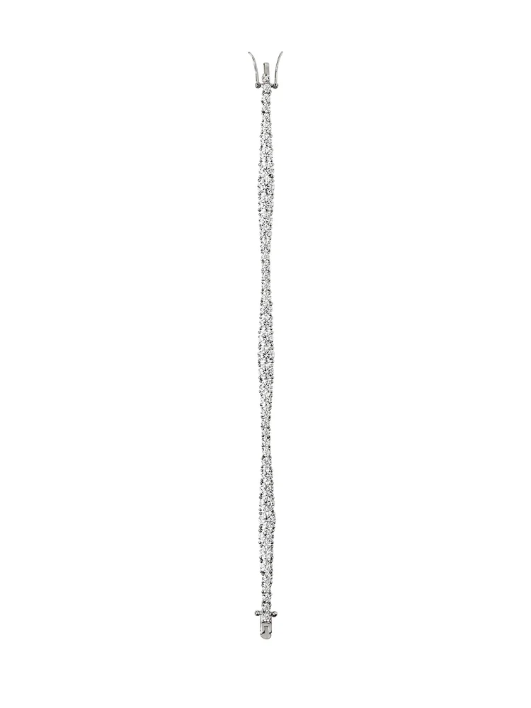 ISADORA RIVIÈRE BRACELET IN MOISSANITE, STERLING SILVER - Sterling Silver / 6 inches