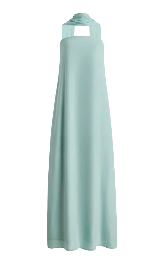 Exclusive Bia Strapless Satin Maxi Dress