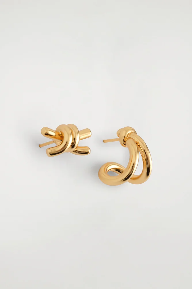 Mismatched Knotted Earrings