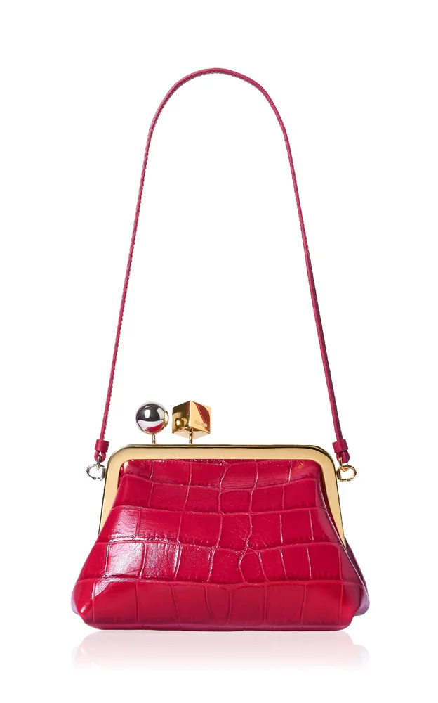 Le Berlingot Croc-Effect Leather Bag