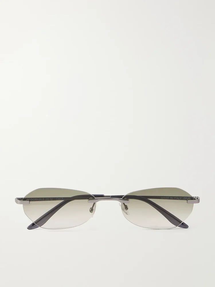 Adorable Round-Frame Metal Sunglasses