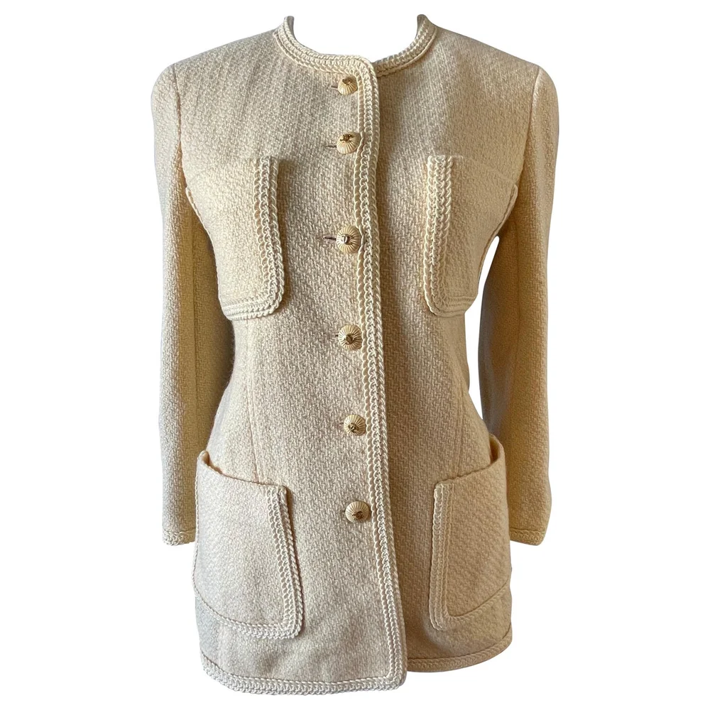 Chanel Vintage 1993 Women's Tweed Jacket with Silk Lining, Size 38