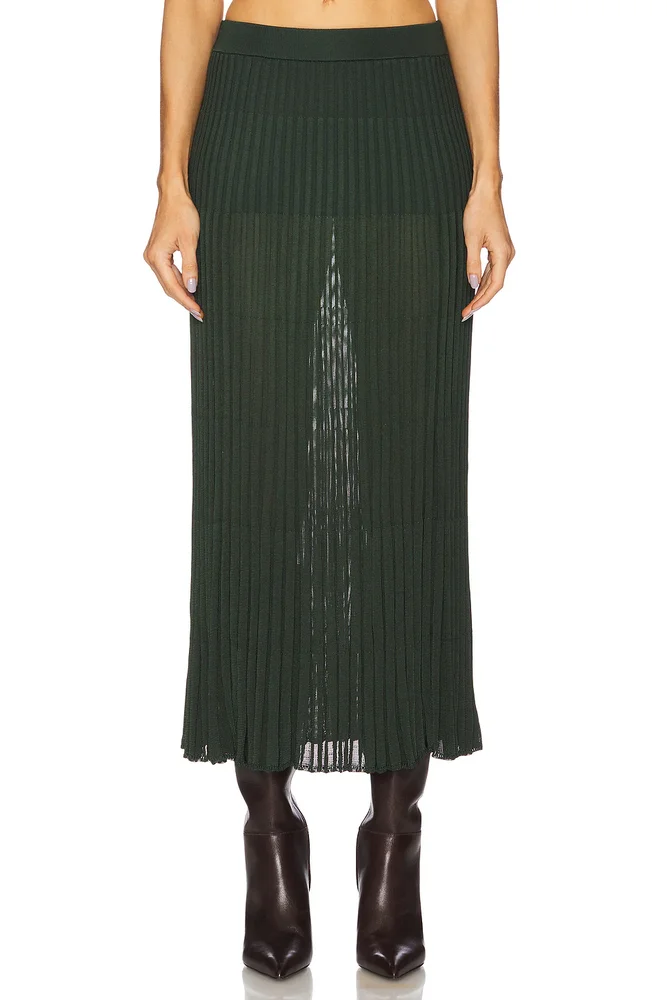 Pleated Midi Skirt