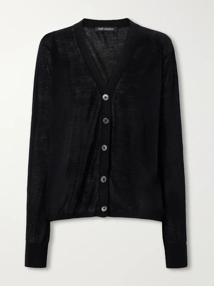 slouch merino wool cardigan