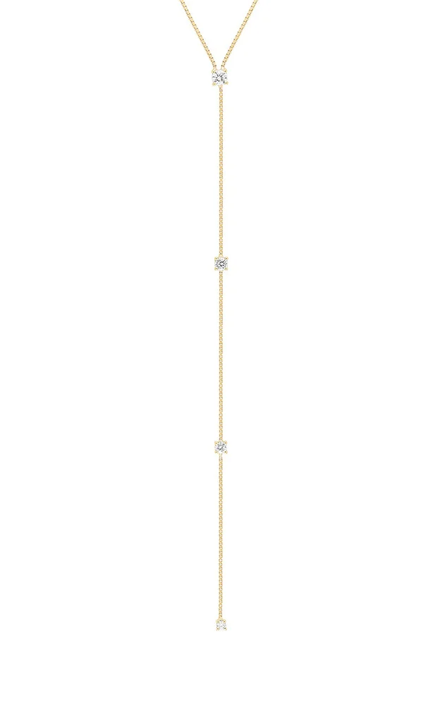 14K Yellow Gold Diamond Necklace