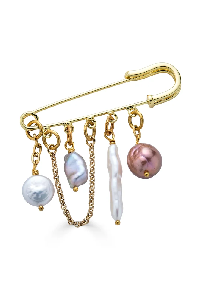 Colorful Pearl Brooch