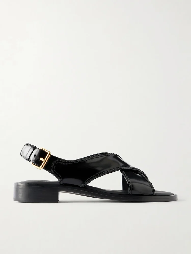 Sondra patent-leather sandals