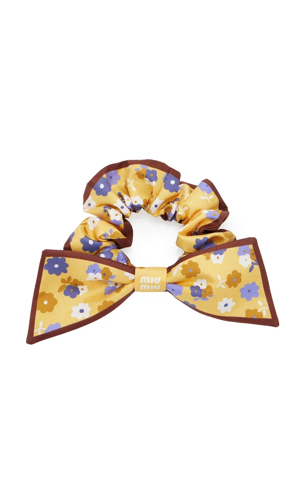 Floral Twill Scrunchie