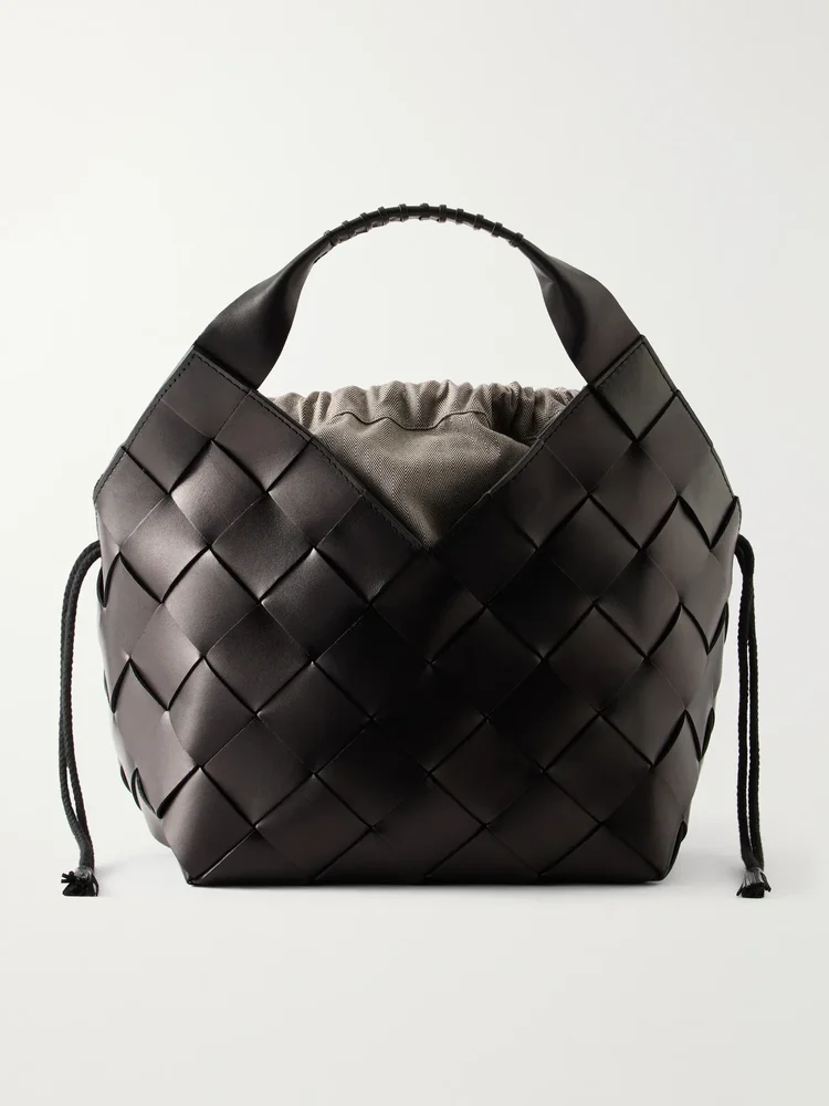 Castello woven leather tote