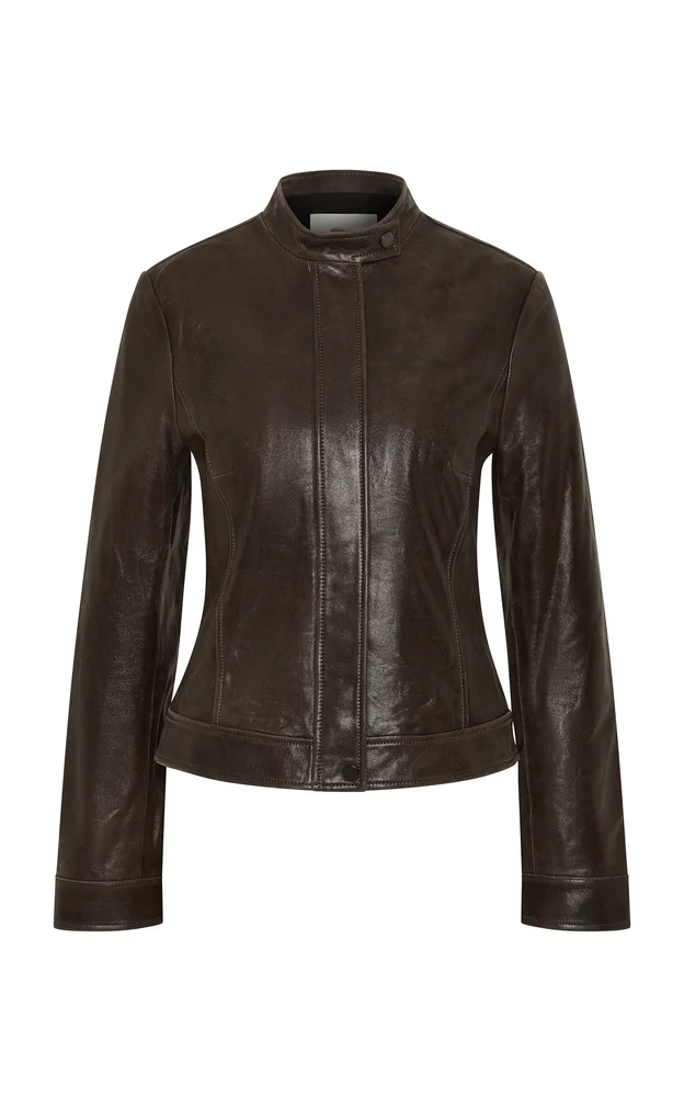 Panel Moto Leather Jacket