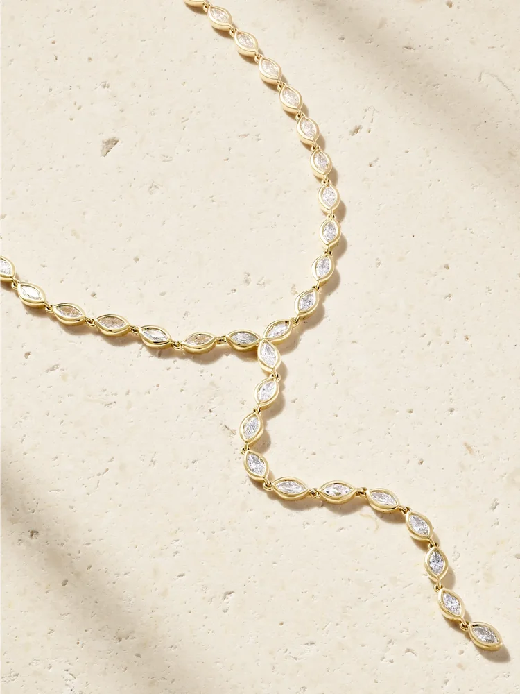 18-karat gold diamond necklace