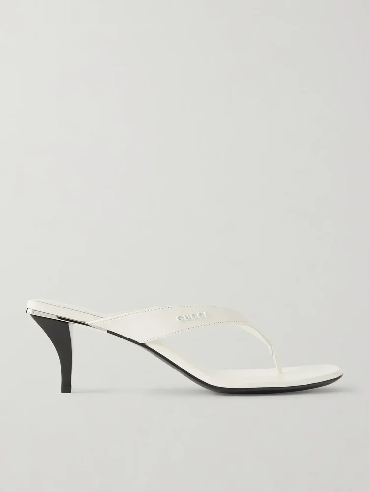 Vittoria logo-embellished leather thong sandals