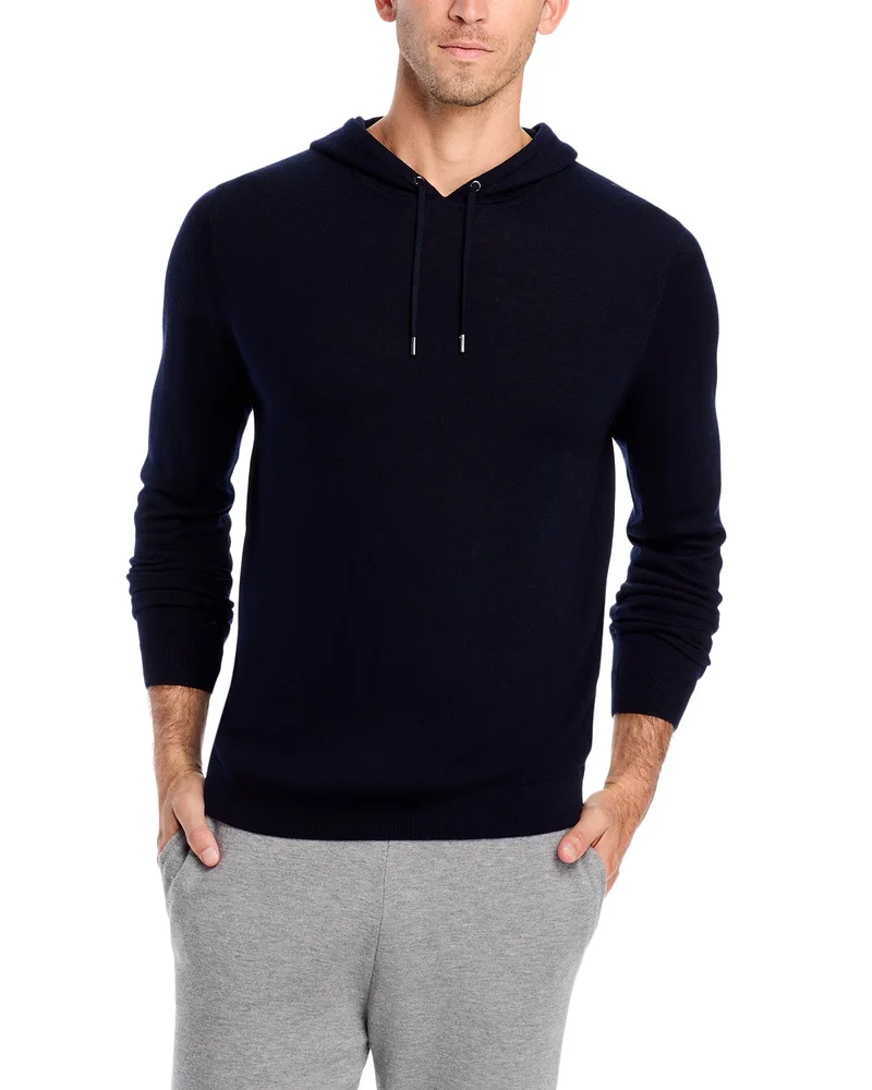 Extra Fine Merino Wool Slim Fit Hooded Sweater - Exclusive