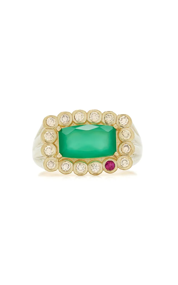 Robin N°2 Green Onyx Ring