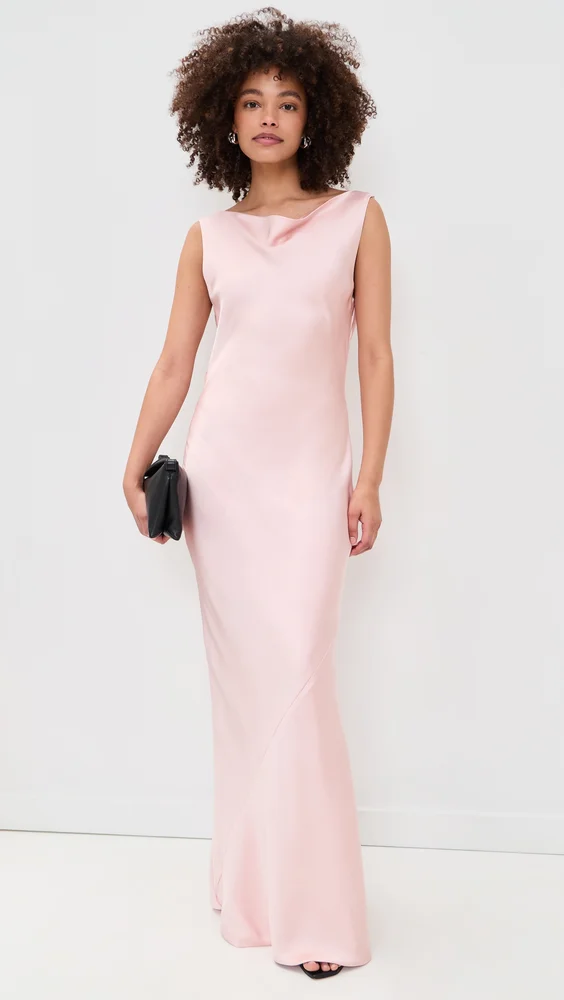 Sleeveless Draped Gown