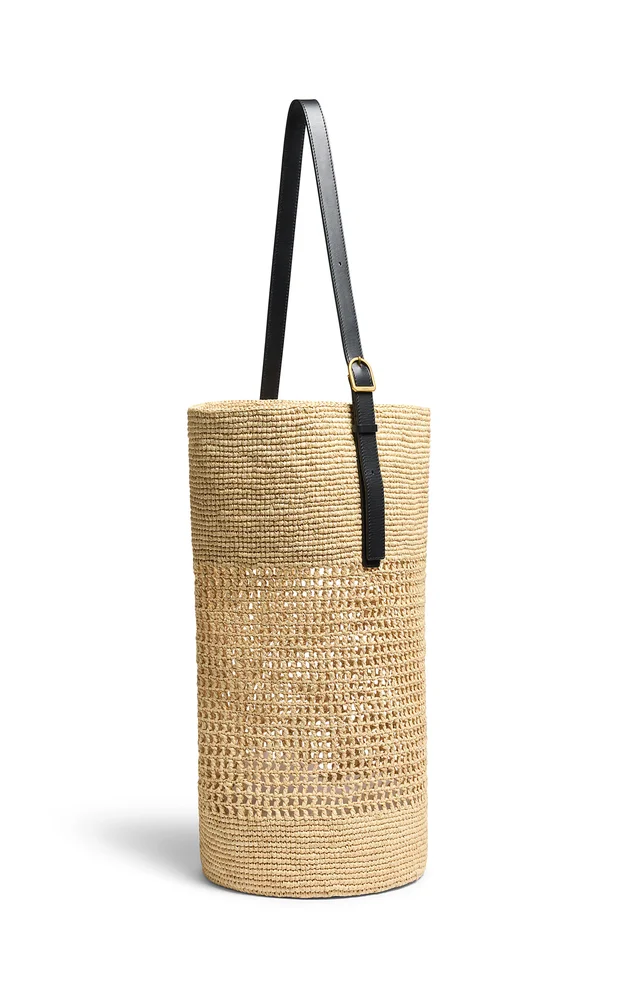 Billie Raffia Bucket Bag