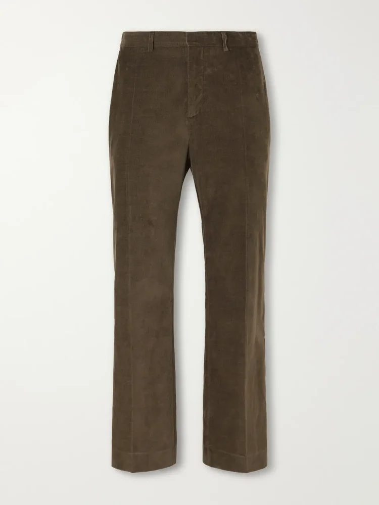 Straight-Leg Cotton-Corduroy Suit Trousers