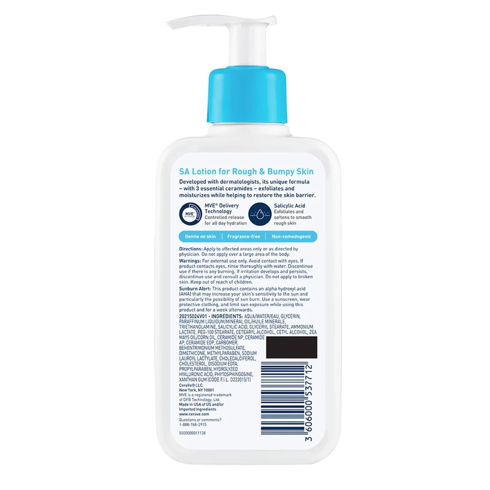SA Body Lotion for Rough and Bumpy Skin, Fragrance Free
