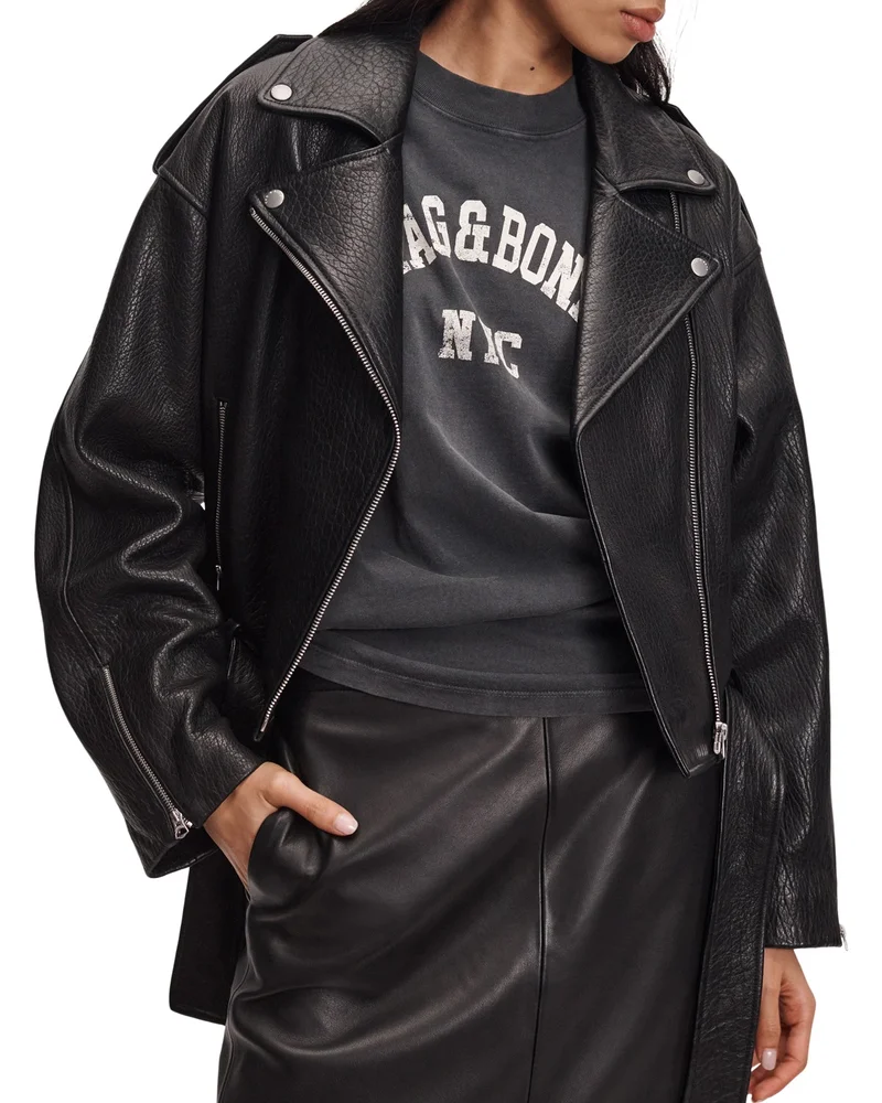 Penelope Leather Moto Jacket