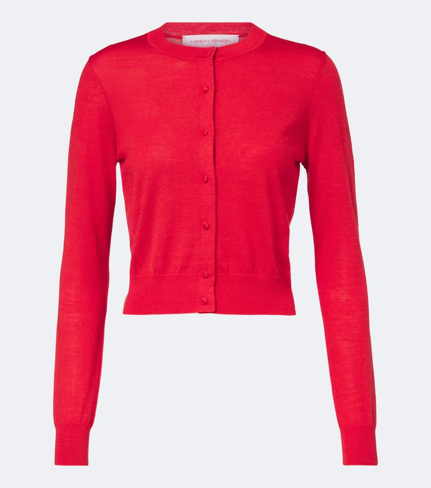 Wool and silk-blend cardigan
