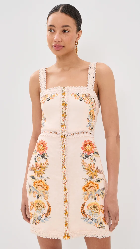 Ligia Sleeveless Linen Mini Dress