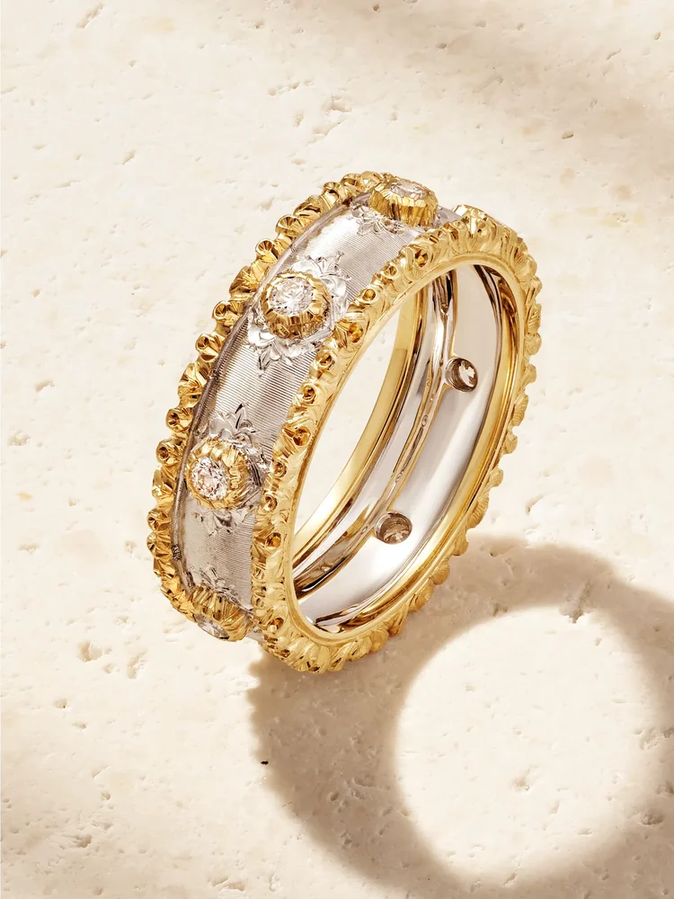 Capri Eternelle 18-karat yellow and white gold diamond ring