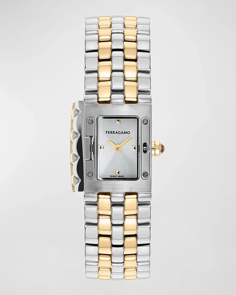 Secret Watch with Silver Dial, Two Tone, 18.5 x 30mm