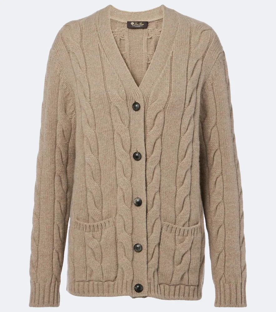 Napier cable-knit cashmere cardigan