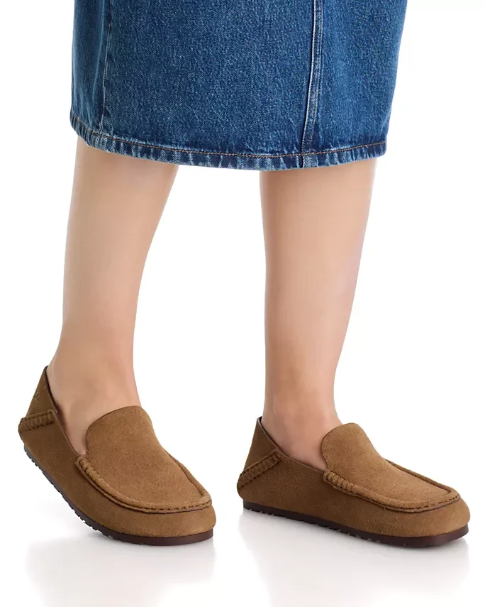 Eldrie Suede Shearling Lined Loafers