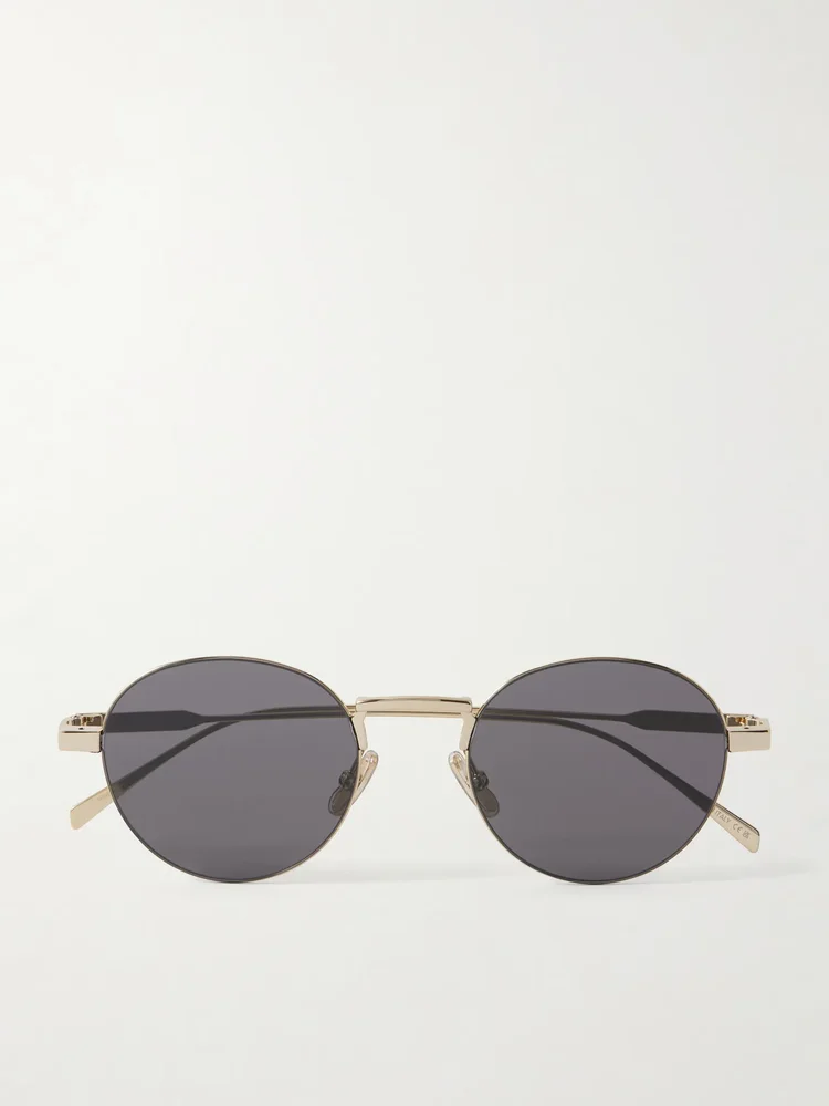 Oro round-frame gold-tone sunglasses