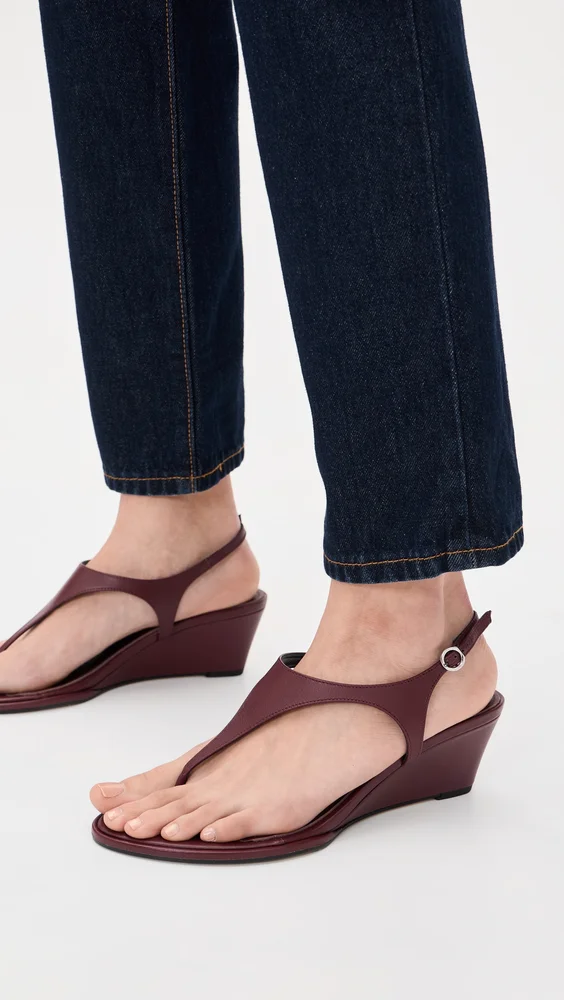 Roose Nappa Leather Wedge Sandals