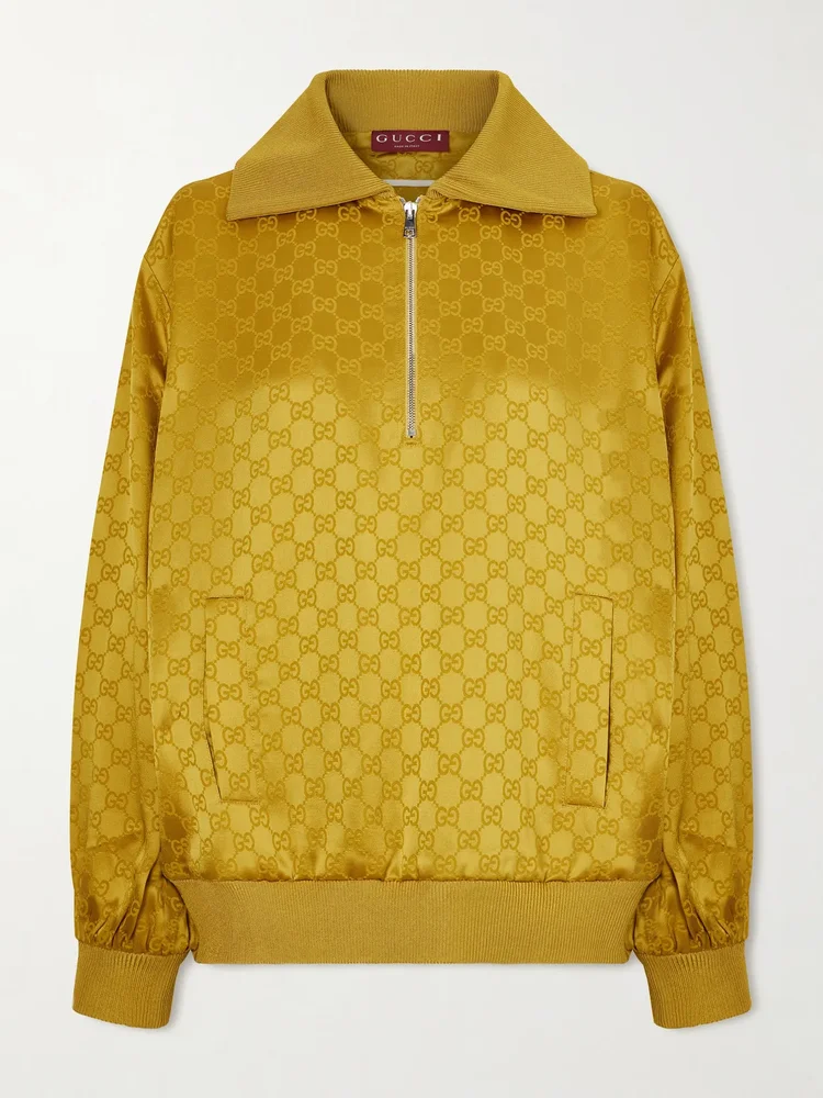 Satin-jacquard track jacket