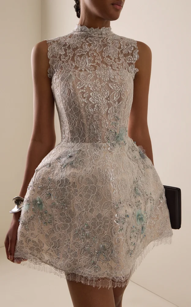 Umbrella Corseted Lace Mini Dress