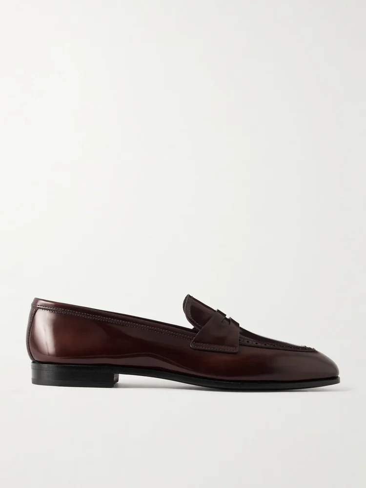 Onyx leather loafers
