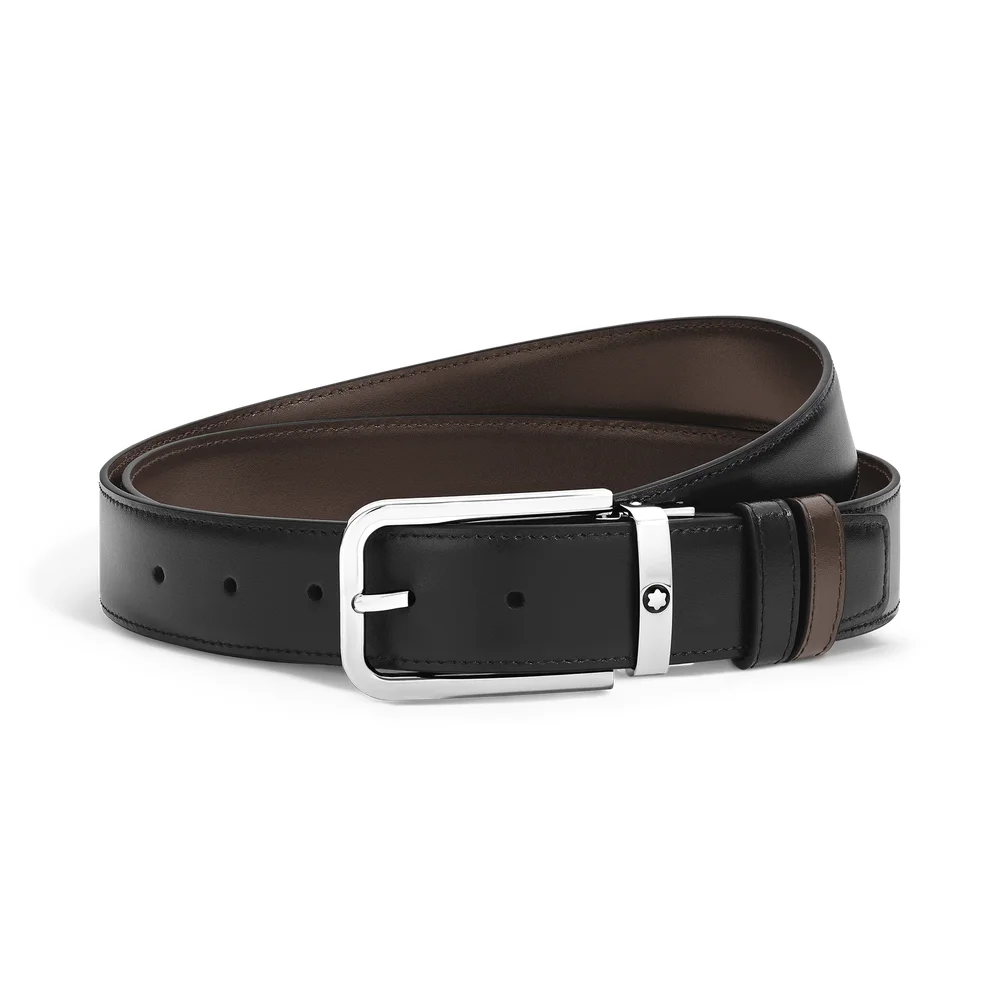35 mm Reversible Belt in Meisterstück Leather with Rectangular Buckle