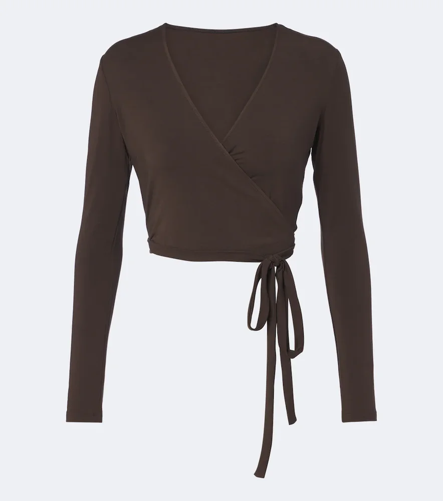 Jersey wrap top