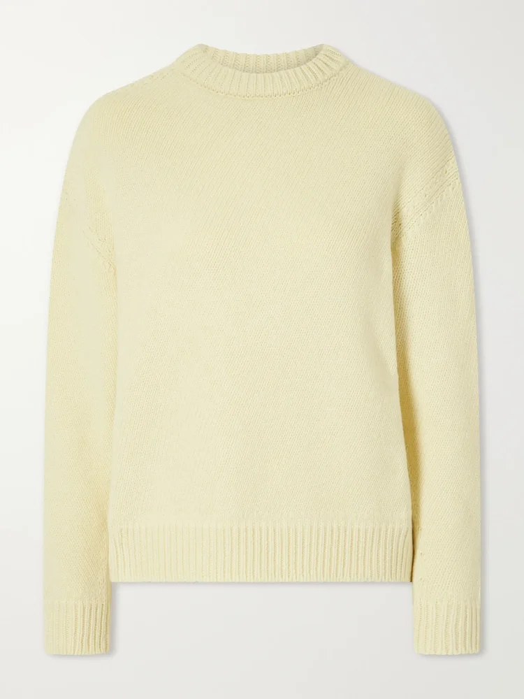 Cashmere and wool-blend sweater