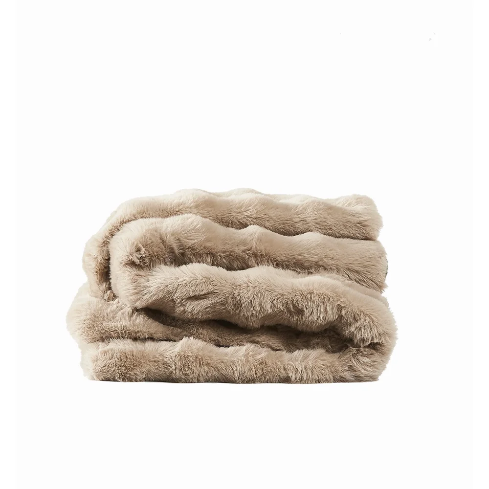 Bubble Faux Fur Throw Blanket