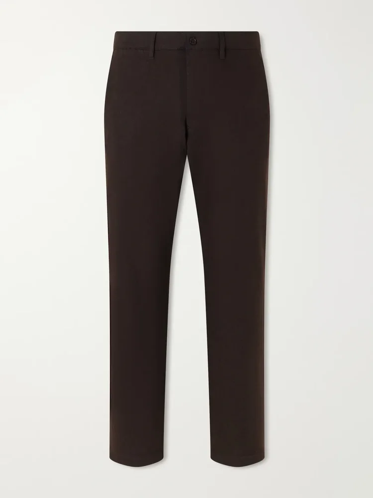 Aden Straight-Leg Grain de Poudre Trousers