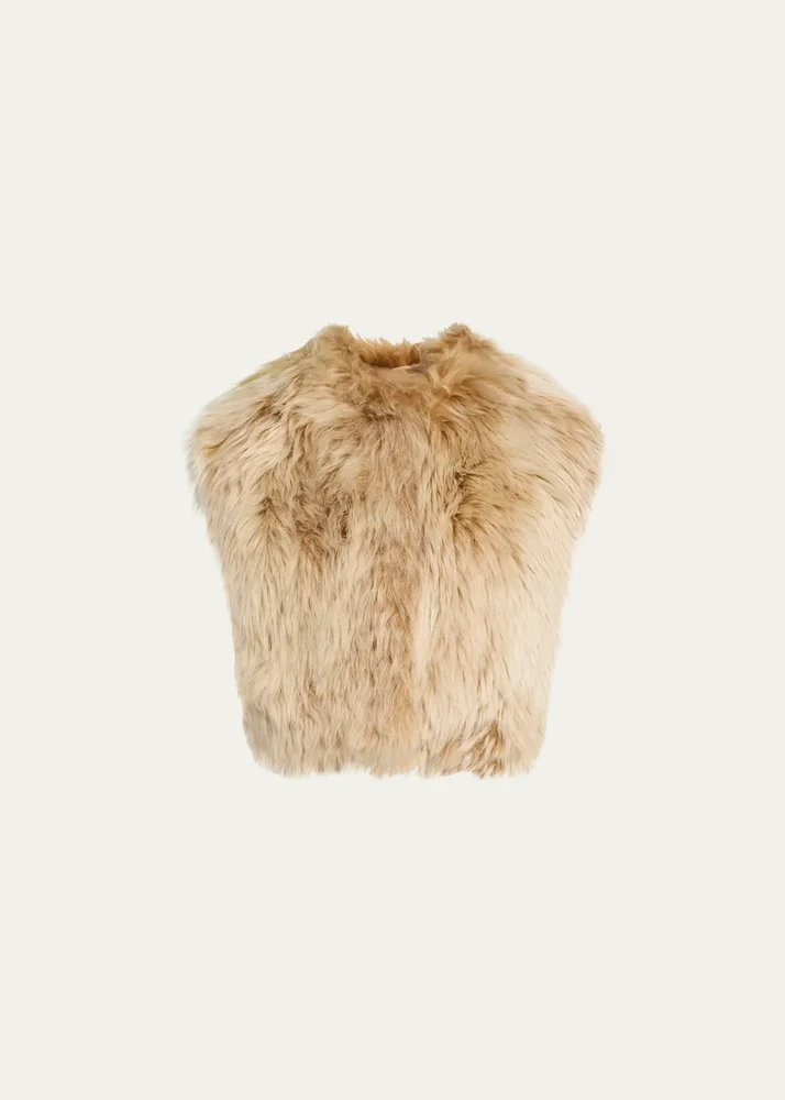 Long Lamb Shearling Vest