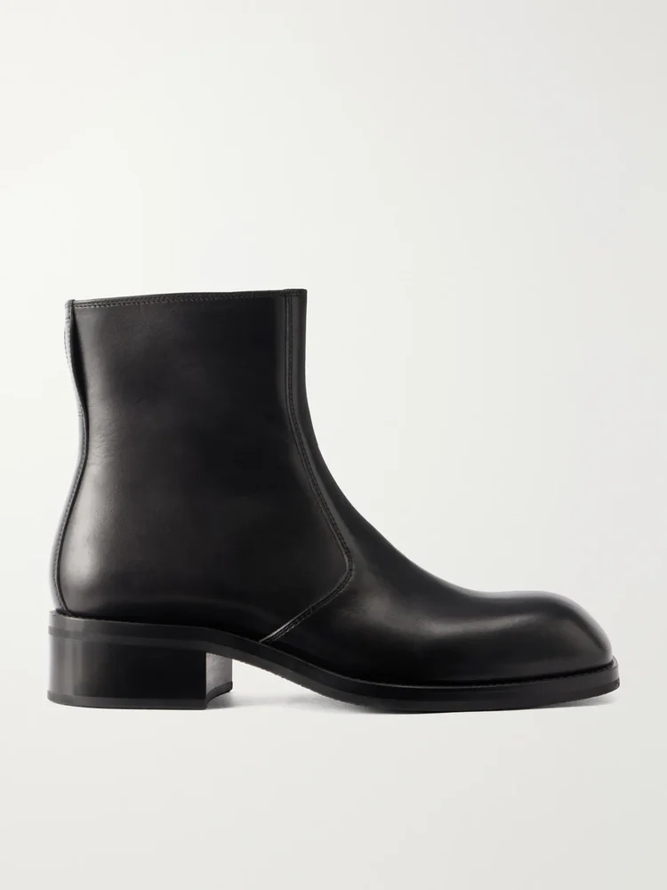 Leather ankle boots