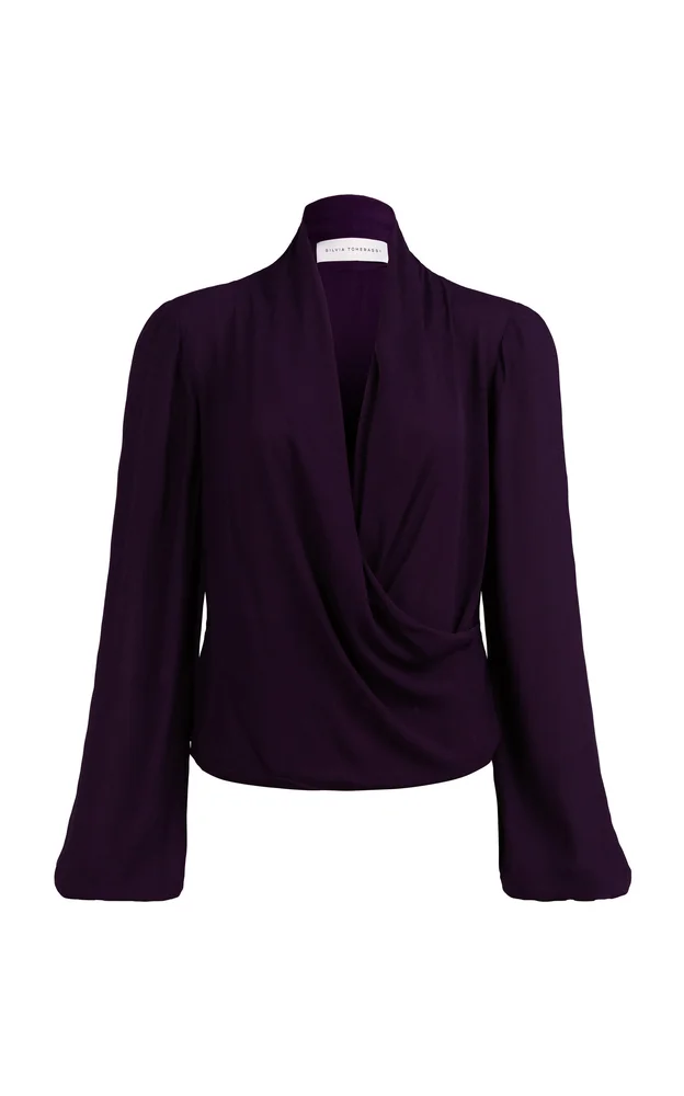 Tea Draped Crepe Top
