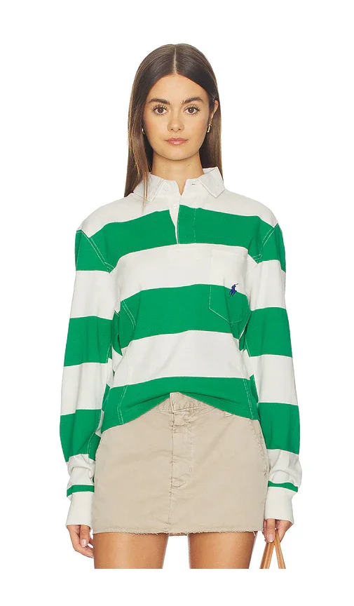 Vintage Long Sleeve Polo Top
