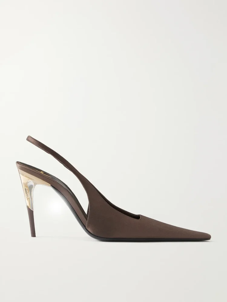 Goya 95 crepe slingback pumps