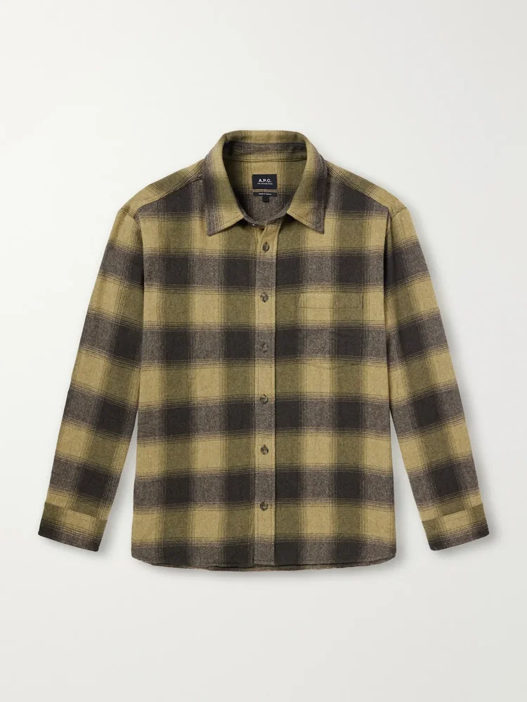 Malaury Checked Wool-Blend Flannel Shirt